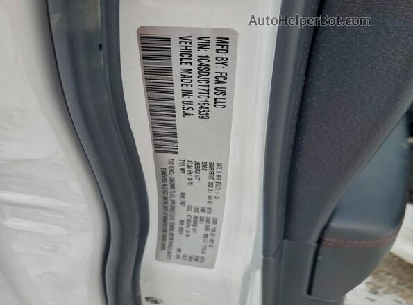 1C4SDJCT7TC164339 2026 DODGE DURANGO Белый Панорамный вид салона 360°