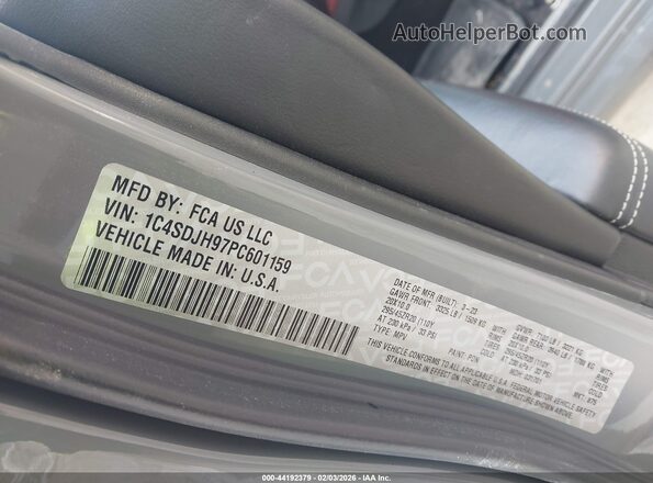 1C4SDJH97PC601159 2023 DODGE DURANGO Серый Вид подкапотного пространства
