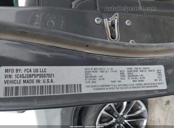 1C4SJSBP5PS507521 2023 JEEP WAGONEER L Gray Vista del compartimento del motor