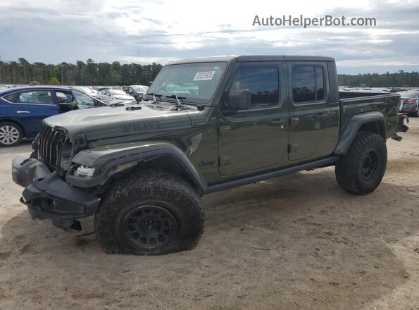 1C6HJTAG8PL508763 2023 JEEP GLADIATOR Зеленый Передняя левая четверть