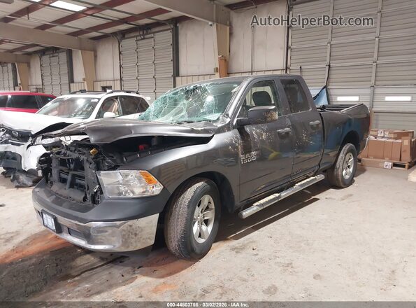 1C6RR6FG3JS210979 2018 RAM 1500 Gray Առջևի ձախ երեք քառորդ տեսարան