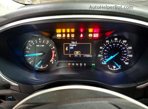 1FA6P0HD5G5113877 2016 FORD FUSION Серый Вид щитка приборов
