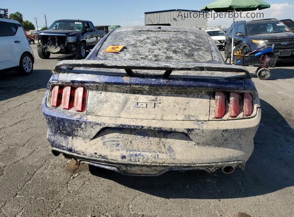 1FA6P8CF0G5269185 2016 FORD MUSTANG Синий Вид сзади
