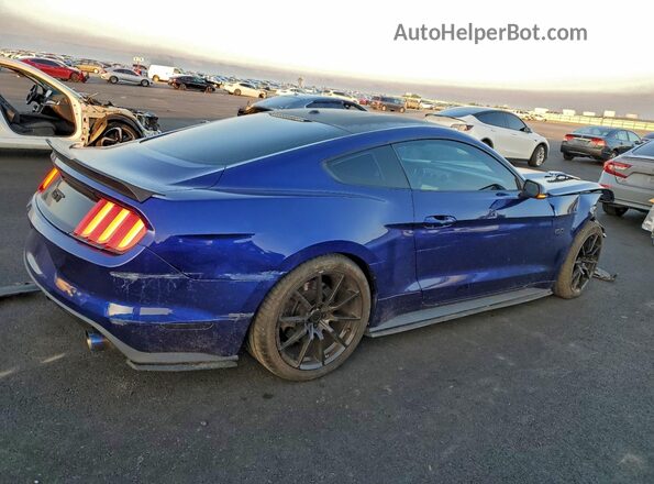 1FA6P8CF3G5279712 2016 FORD MUSTANG Синий Задняя правая четверть