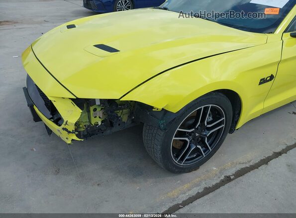 1FA6P8CF3M5116618 2021 FORD MUSTANG Yellow Vista frontal