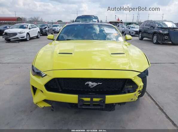 1FA6P8CF3M5116618 2021 FORD MUSTANG Yellow Vista interior trasera