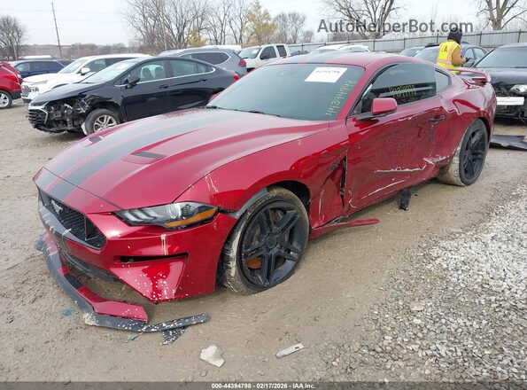 1FA6P8CF5J5178176 2018 FORD MUSTANG Темно-бордовый Передняя левая четверть