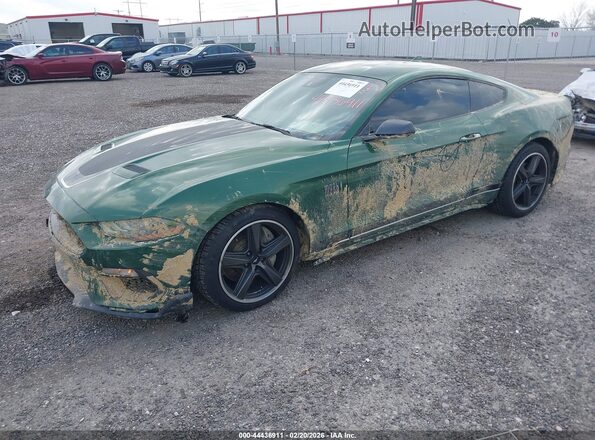 1FA6P8R05N5552570 2022 FORD MUSTANG Green Vista tres cuartos delantera izquierda