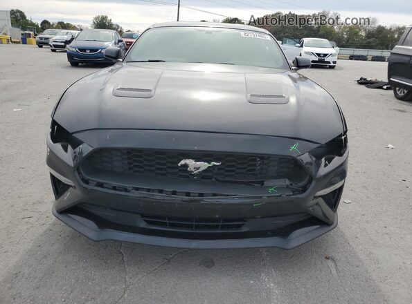 1FA6P8TH3K5114558 2019 FORD MUSTANG Black Widok z przodu