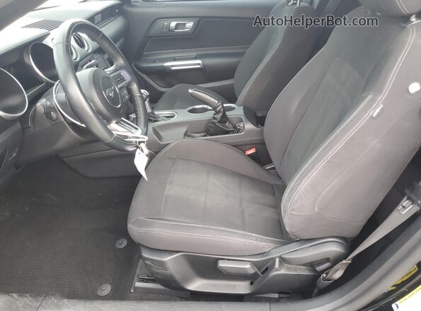 1FA6P8TH3K5114558 2019 FORD MUSTANG Black Widok wnętrza z przodu