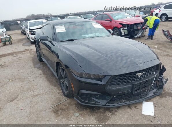 1FA6P8TH8S5124194 2025 FORD MUSTANG Черный Передняя правая четверть