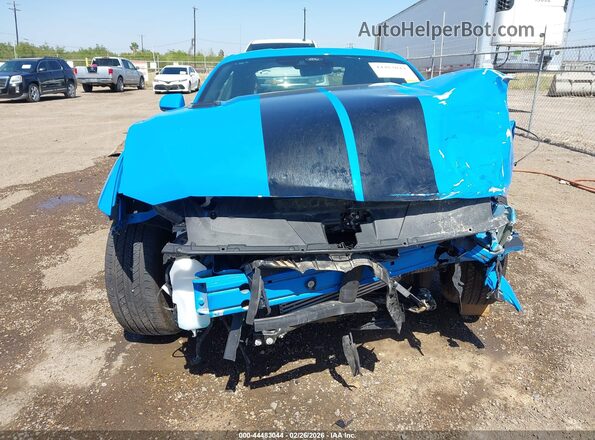 1FA6P8TH8S5129119 2025 FORD MUSTANG Синий Вид задней части салона