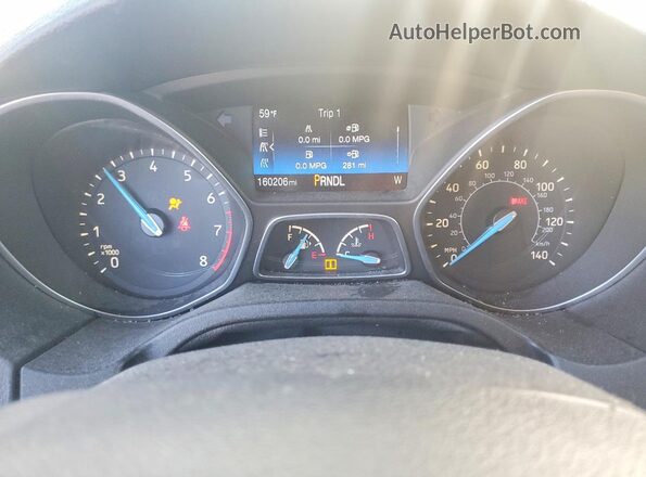 1FADP3F25HL251295 2017 FORD FOCUS Белый Вид щитка приборов