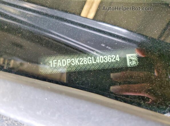 1FADP3K28GL403624 2016 FORD FOCUS Серый Вид подкапотного пространства