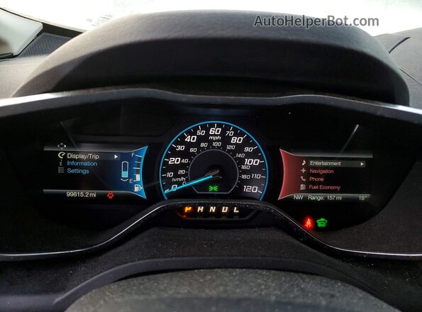 1FADP5CU2GL104206 2016 FORD C-MAX Золотой Вид щитка приборов