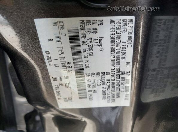 1FADP5CU7GL100183 2016 FORD C-MAX Gray Widok naklejki z numerem VIN
