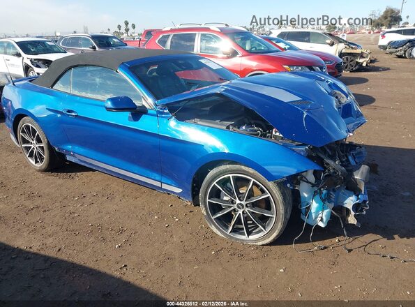 1FATP8UH3N5122309 2022 FORD MUSTANG Синий Передняя правая четверть