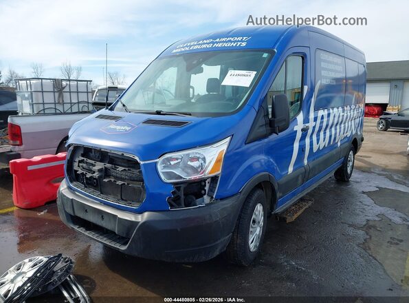 1FBZX2CM4KKA48643 2019 FORD TRANSIT-350 Blue Передня ліва чверть