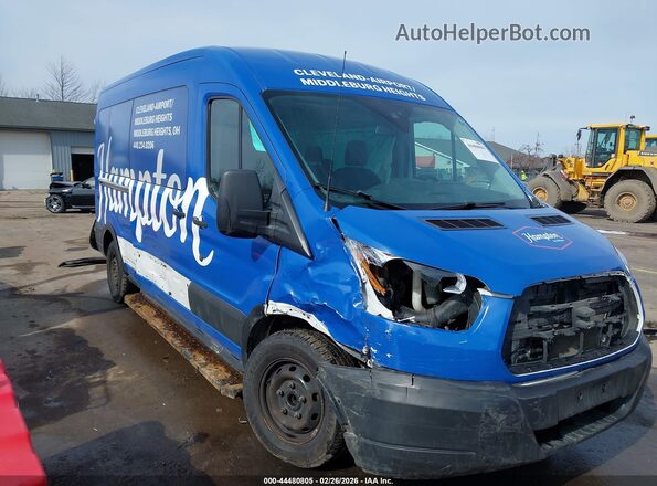 1FBZX2CM4KKA48643 2019 FORD TRANSIT-350 Blue Передня права чверть