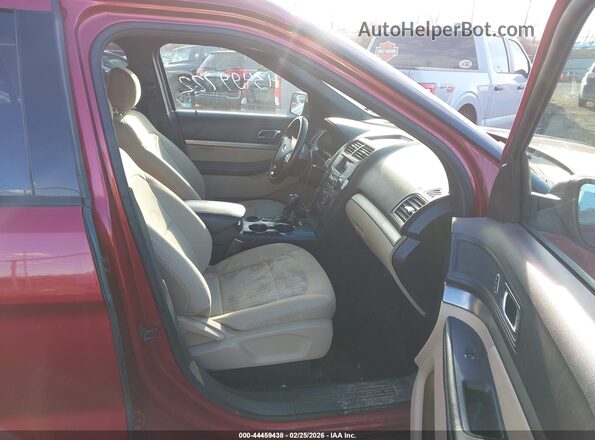 1FM5K7B84HGC83772 2017 FORD FORD EXPLORER Red წინა სალონის ხედი