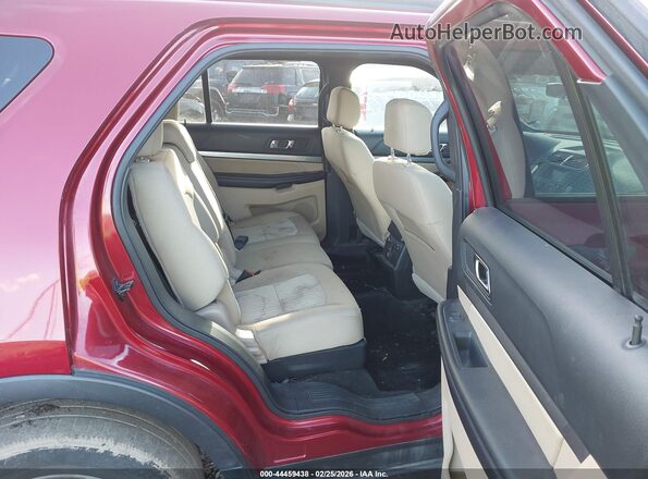 1FM5K7B84HGC83772 2017 FORD FORD EXPLORER Red VIN კოდის სტიკერის ხედი