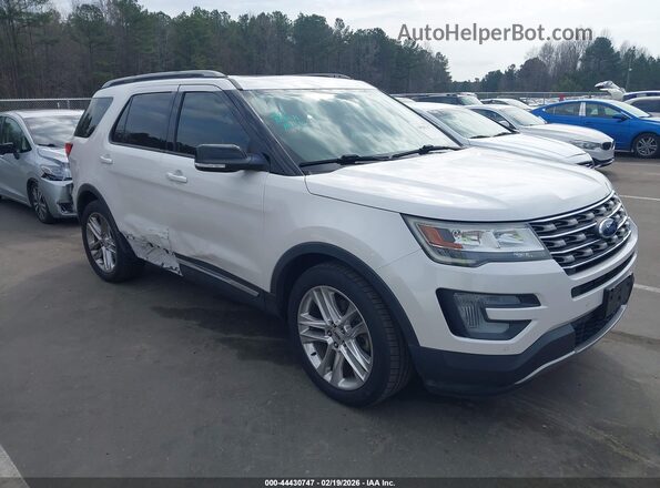 1FM5K7D81HGA07482 2017 FORD FORD EXPLORER Белый Передняя правая четверть