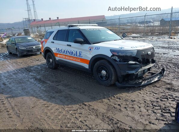 1FM5K8AB0LGC64003 2020 FORD POLICE INTERCEPTOR White წინა მარჯვენა