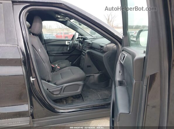 1FM5K8AB1LGA95352 2020 FORD POLICE INTERCEPTOR Black წინა სალონის ხედი