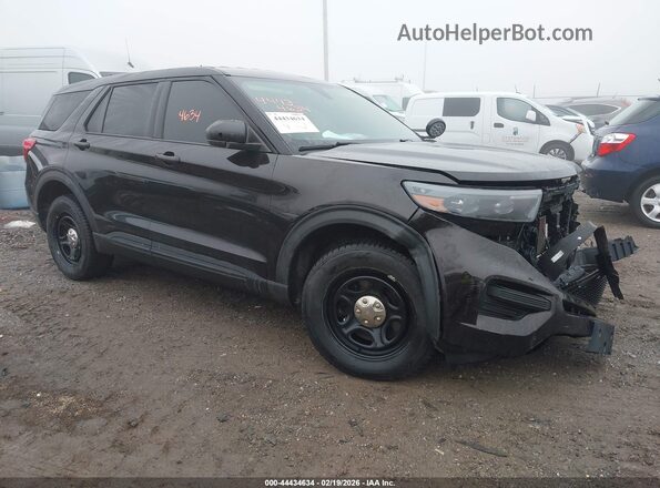 1FM5K8AB2MGB61604 2021 FORD POLICE INTERCEPTOR Черный Передняя правая четверть