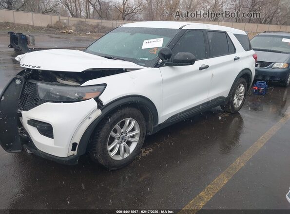 1FM5K8AC1MGC21011 2021 FORD POLICE INTERCEPTOR White Front left
