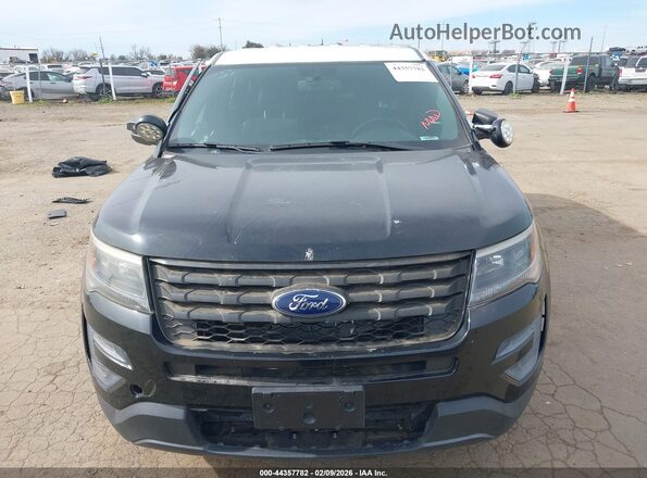 1FM5K8AR0HGD59228 2017 FORD UTILITY POLICE INTERCEPTOR Черный Вид спереди