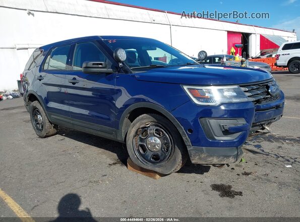 1FM5K8AR8GGD05805 2016 FORD UTILITY POLICE INTERCEPTOR Синий Передняя правая четверть