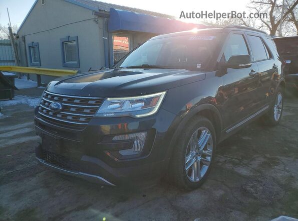 1FM5K8D87HGD12247 2017 FORD FORD EXPLORER Black Vista tres cuartos delantera izquierda