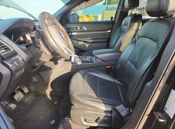 1FM5K8F84HGD12297 2017 FORD FORD EXPLORER Черный Вид салона спереди