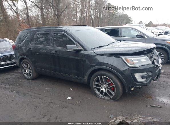 1FM5K8GT0GGD08460 2016 FORD FORD EXPLORER Черный Вид задней части салона