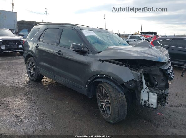 1FM5K8GT2HGC44312 2017 FORD FORD EXPLORER Gray Передня права чверть
