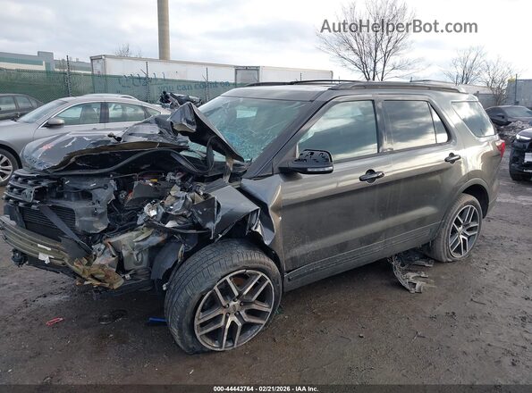 1FM5K8GT2HGC44312 2017 FORD FORD EXPLORER Gray Передня ліва чверть
