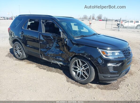 1FM5K8GT2KGA84178 2019 FORD FORD EXPLORER Черный Передняя правая четверть
