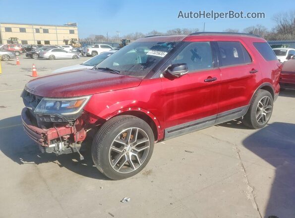 1FM5K8GT3GGA07567 2016 FORD FORD EXPLORER Красный Передняя левая четверть