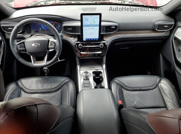 1FM5K8HC0MGA58101 2021 FORD FORD EXPLORER Red Вид панелі приладів