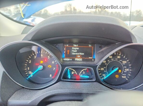 1FMCU0F77JUB18929 2018 FORD ESCAPE Синий Вид щитка приборов