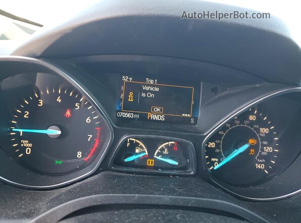 1FMCU0F77KUC46296 2019 FORD ESCAPE Черный Вид щитка приборов