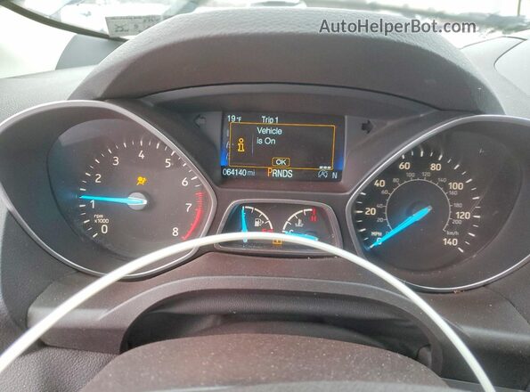 1FMCU0GD1KUB92577 2019 FORD ESCAPE Серый Вид щитка приборов
