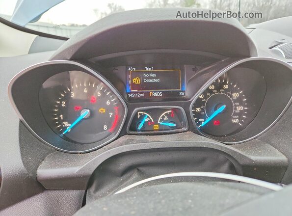 1FMCU0HD8JUC45224 2018 FORD ESCAPE Синий Вид щитка приборов