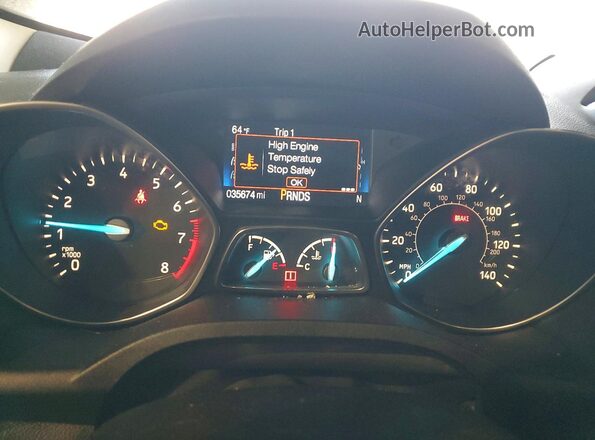 1FMCU0JD1HUE44216 2017 FORD ESCAPE Серый Вид щитка приборов