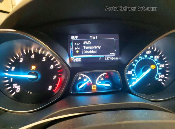 1FMCU9G93GUC59364 2016 FORD ESCAPE Синий Вид щитка приборов