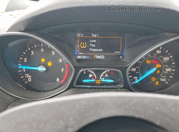 1FMCU9GD7KUB02935 2019 FORD ESCAPE White Вид щитка приладів