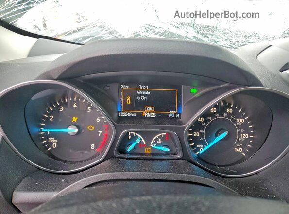 1FMCU9GDXKUB97572 2019 FORD ESCAPE Blue Instrument cluster view