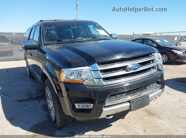 1FMJK1MT7HEA41616 2017 FORD EXPEDITION EL Черный Передняя правая четверть