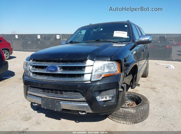 1FMJK1MT7HEA41616 2017 FORD EXPEDITION EL Черный Передняя левая четверть